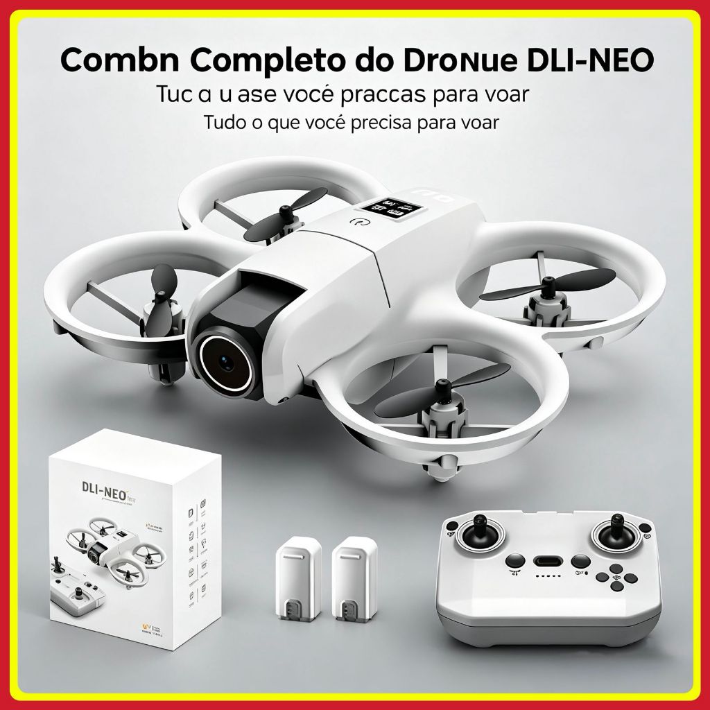 🚁 DLI Mini Drone HD Profissional WIFI Dual Cmaera Altitude RC Quadcopter Brinquedos 2 Baterias