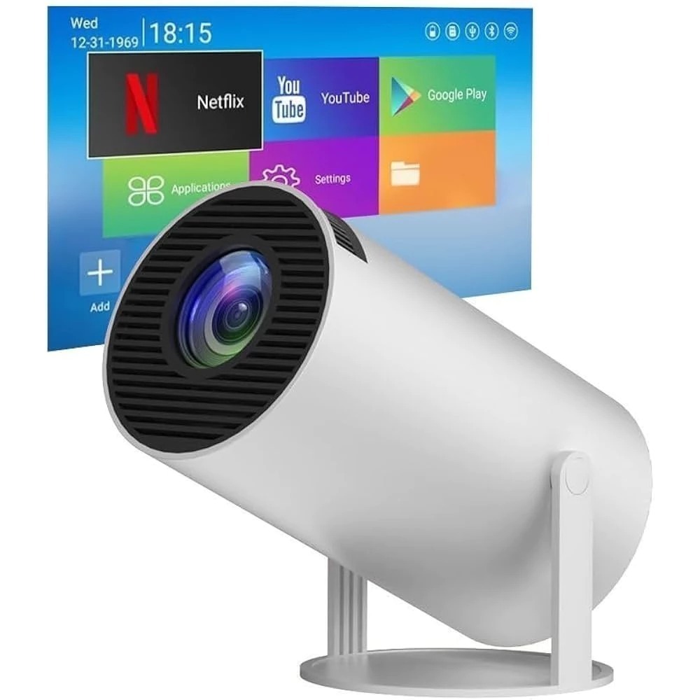Projetor 4K HD telefone celular de 150 polegadas, TV B0x, Xbox, PS, PC, Wifi e Bluetooth HY300 Magcubic 110/220