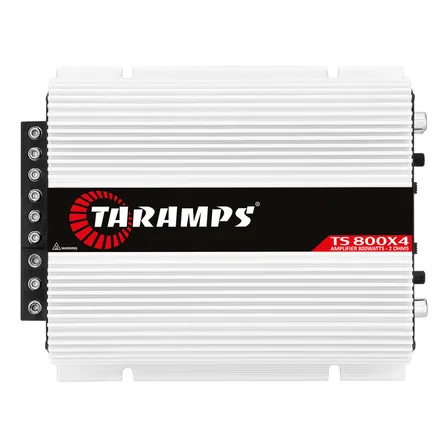 Modulo Taramps Ts800x4 2 Ohms 800w Potencia Rms Amplificador Som Automotivo Entrada Rca E Fio Crossover Lpf Full Hpf Subwoofer Kit Duas Vias Drivers T800 4 Canais Carro Camionete Conexao Bridge Branco