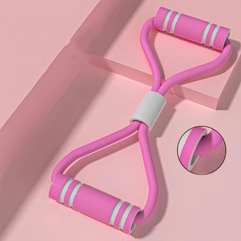 ROXO e ROSA Elastico 8 Para Malhar Extensor Academia Treino Pilates Fit