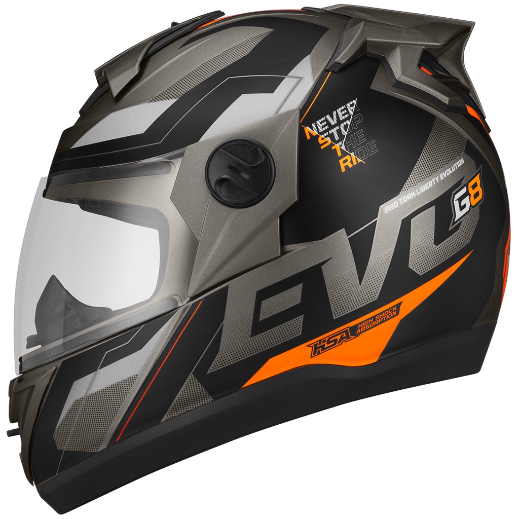 Capacete Universal Pro Tork Masculino Evolution G8 Evo Fechado Lançamento Promoção