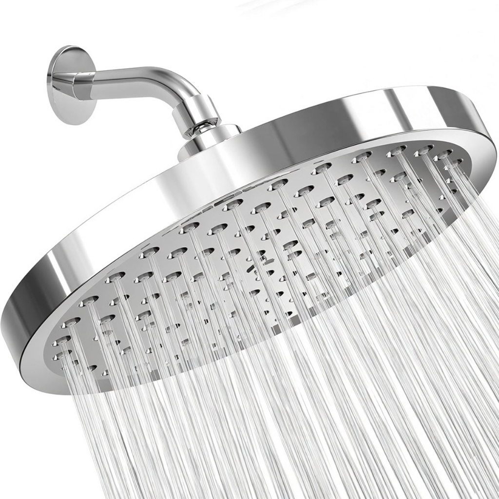 Ducha para Banheiro Cromado Ajustável Chuveiro Para Aquecedor a Gás Redondo Banheiro e Piscina