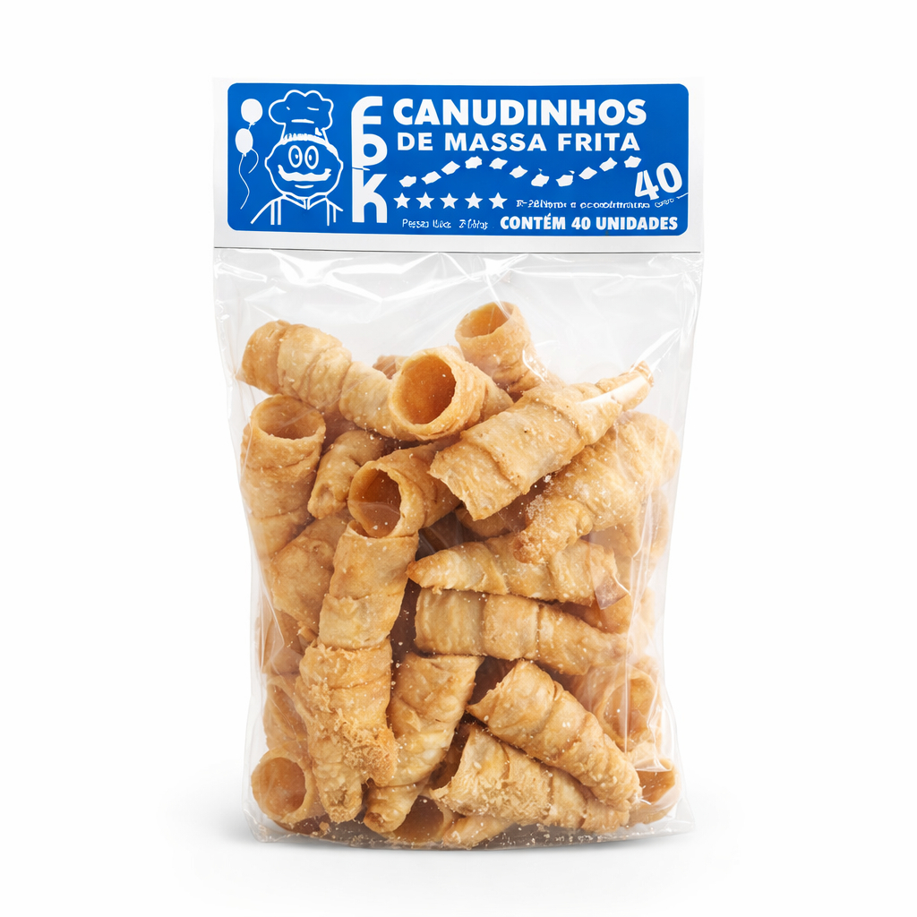 Canudinhos De Massa Frita Para Rechear C/40un Fpk