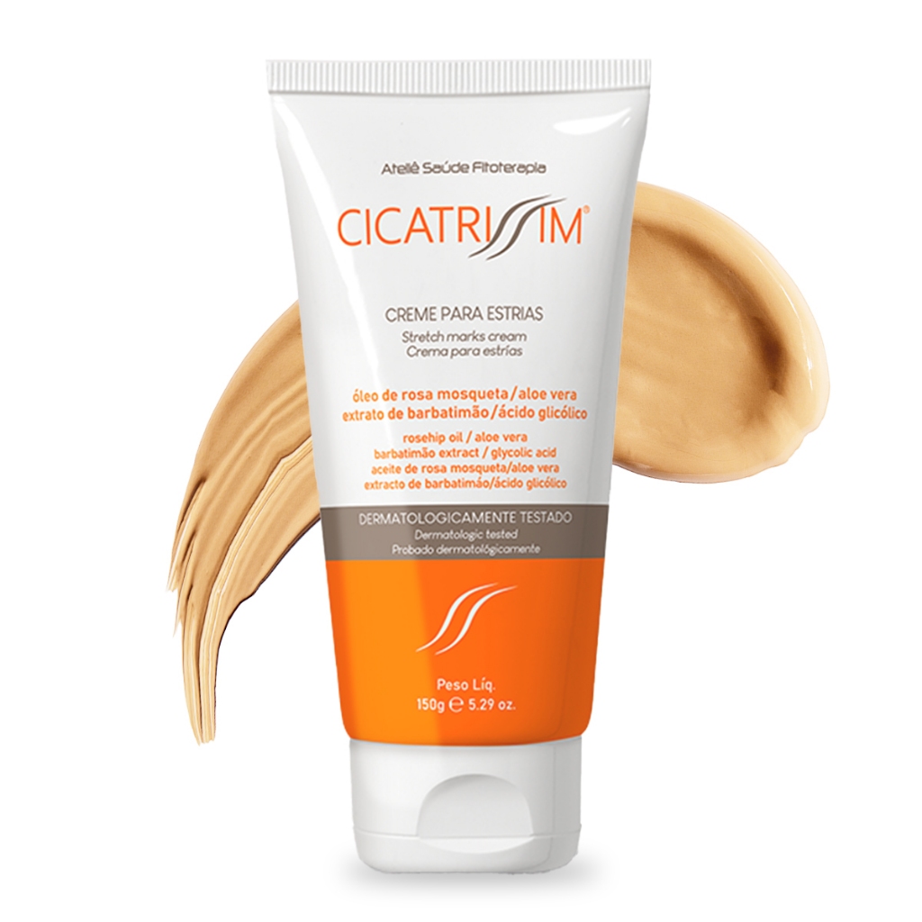 Cicatrissim Creme Redutor de Estrias - Suaviza Estrias, Uniformiza e Firma a Pele - 150g
