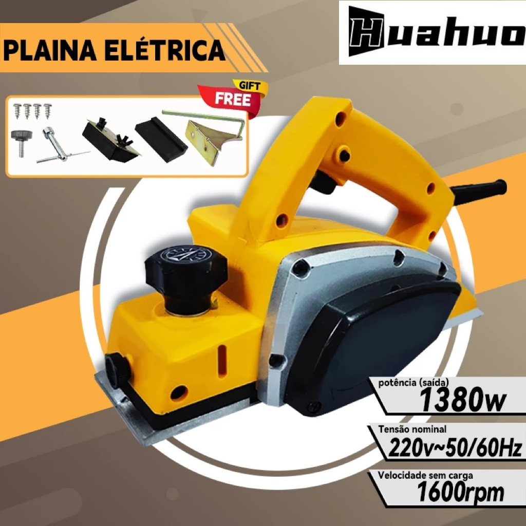 【220V/110V】Plaina Elétrica Industrial 1380W Profissional Promoção IMPERDÍVEL