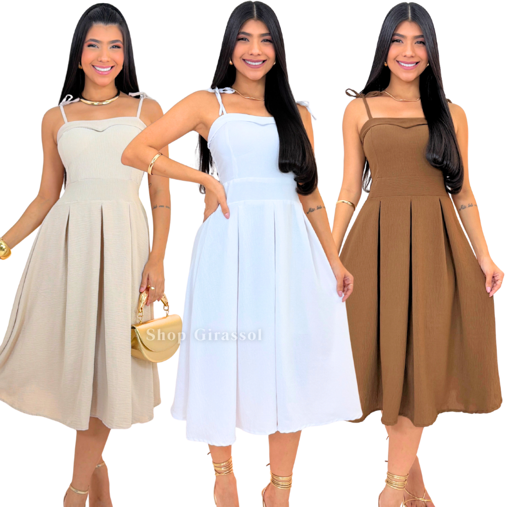 Vestido Midi Feminino Eventos Festa Social Casamento Formatura Batizado Chá Revelação Gestante