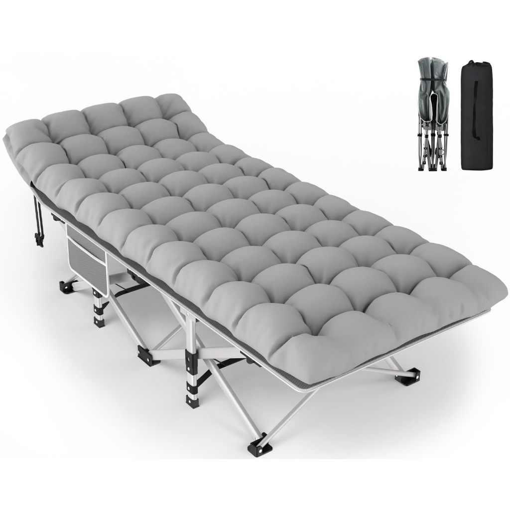 Cama dobrável para adultos,​​Equipado com colchão macio e grosso adequado para Camping, lazer e casa