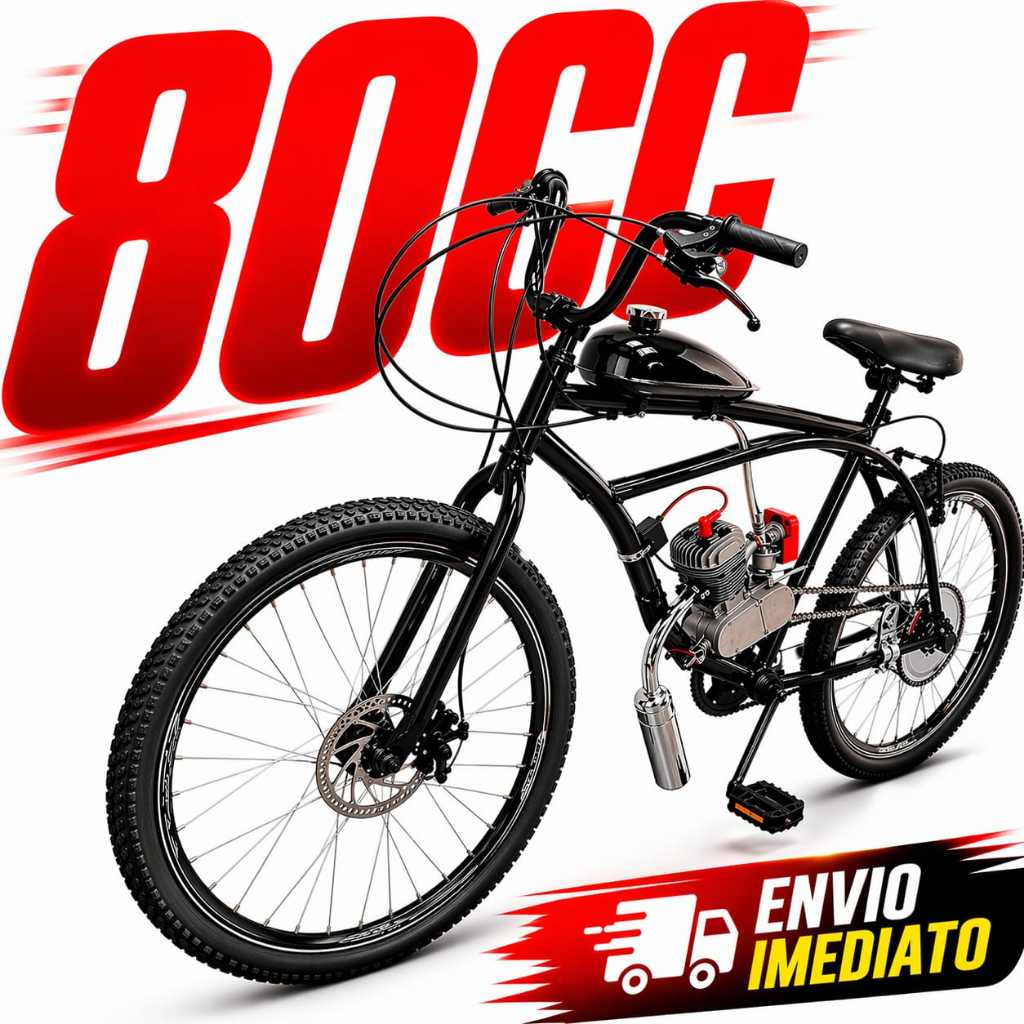 Bicicleta Motorizada Spitfire 80cc Aro 29/26 - Maior Potência e Resistência (SEMI MONTADA)