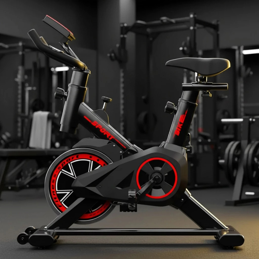 Bicicleta Ergométrica Visor de LED 120kg Qualidade Academia Fitness Spinning Nakasaki + Garrafinha