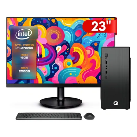 Computador Completo 2eletro Fast Intel Core I5, 16gb Ram, Ssd 256gb, Bivolt, Monitor 23  Full Hd - Cd2e-0131fa 256 Gb 16 Gb Intel Hd Graphics