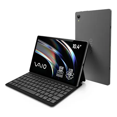 Tablet Vaio Tl10 8gb 128gb Octa-core, Tela 10.4 2k, 4g Wifi, Câmera 8mp + Selfie 5mp, 7000mah, Android 13, Com Teclado De Conexão Inteligente  Preto