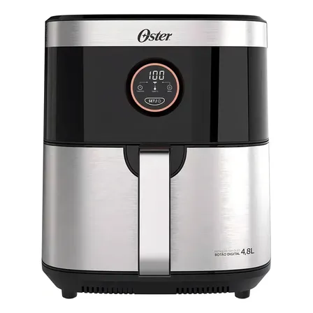 Fritadeira Sem Óleo 4,8 Litros Black Inox Ofrt660 Oster Preto 220v