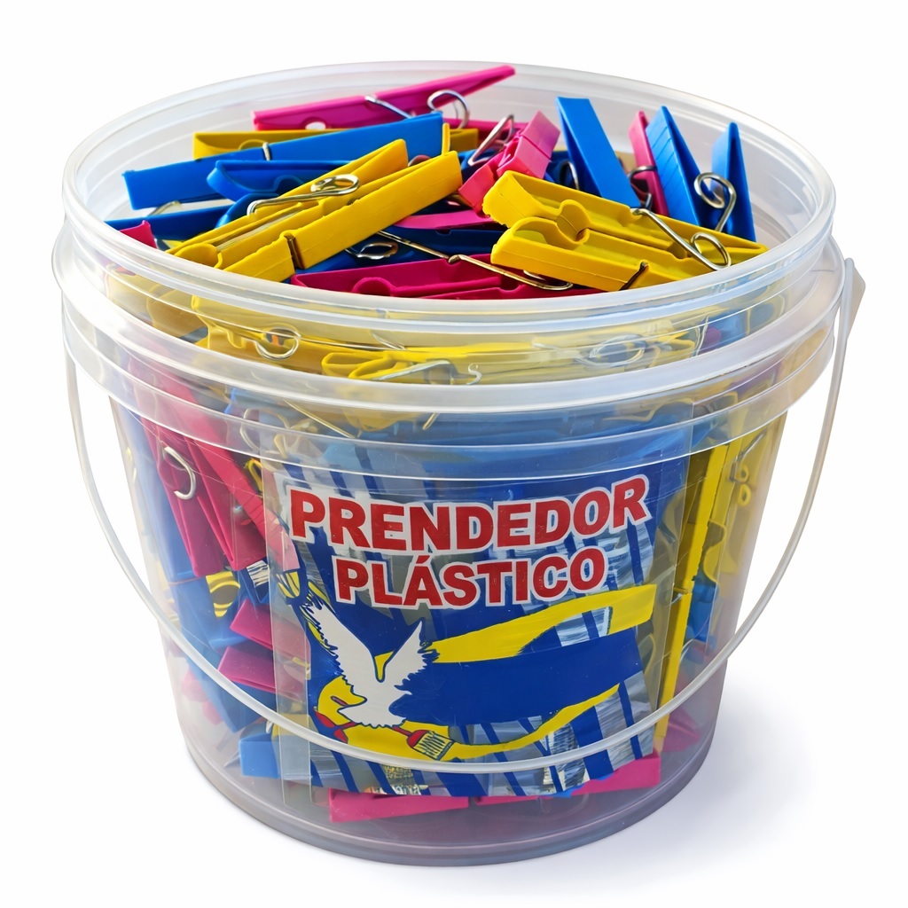 Prendedor de Roupas Plastico com Balde pregador de Roupas colorido resitente