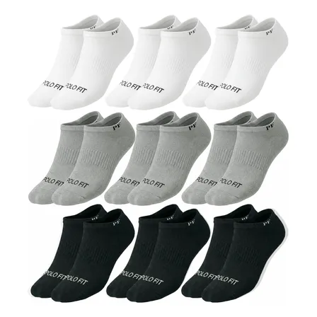Kit 9 Pares Meias Polo Fit Cano Baixo Original Algodão