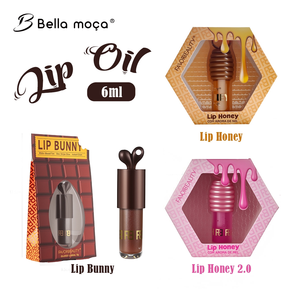 Mel Lip Gloss Hidratante Oil Suavizante Batom Máscara Labial Preto