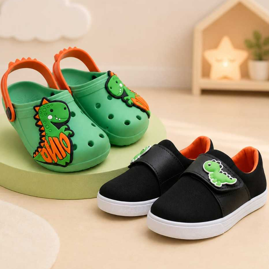 Leve 2 Pague Menos Kit Papete com Tênis Infantil Menino Personagens