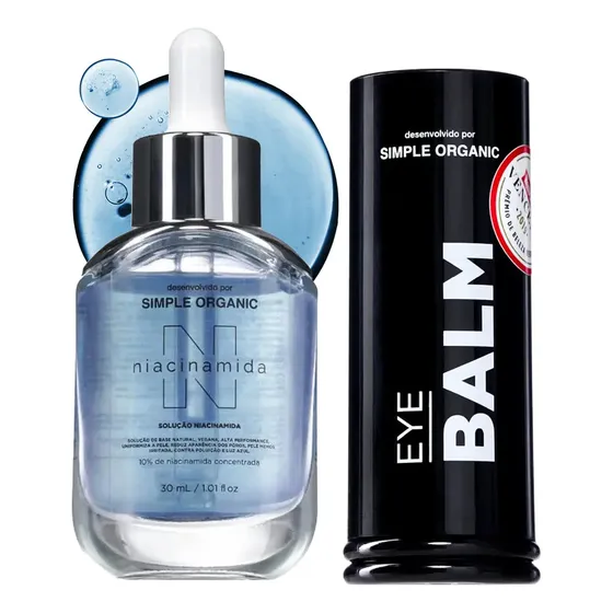 Kit Sérum Solução Niacinamida + Balm De Olhos Simple Organic