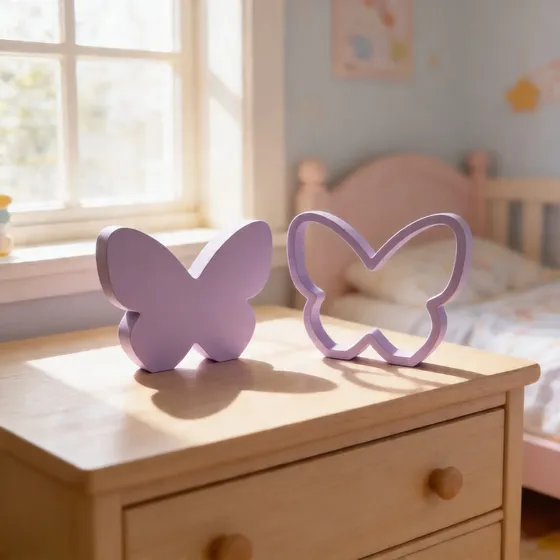 Borboletas 3d Decorativas Conjunto Infantil Para Cômoda