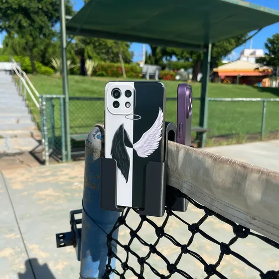 Suporte Duplo Gravação Celular Tênis Beach Tenis Pickleball