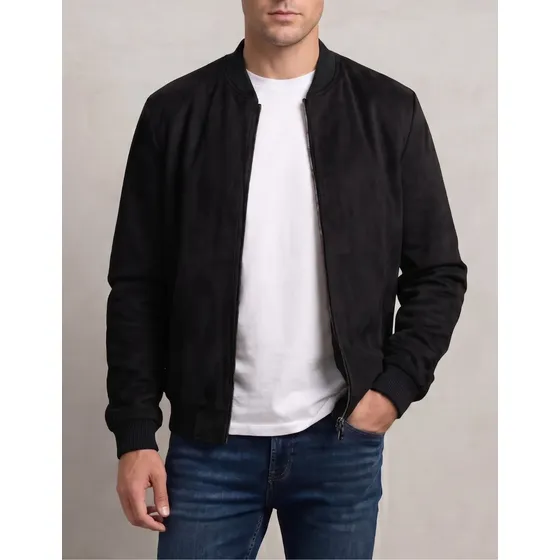 Jaqueta Masculina Bomber Suede Premium Elegante