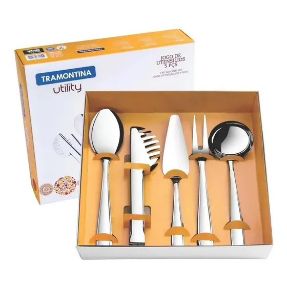 Conjunto De Utensílios Tramontina Em Inox 5 Peças