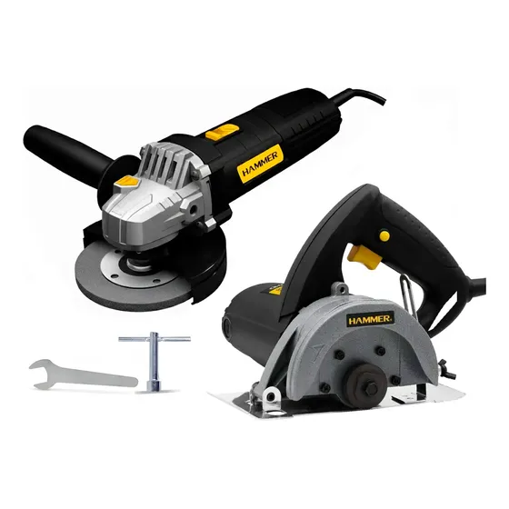 Jogo Kit Serra Mármore Manual Com Esmerilhadeira 220v