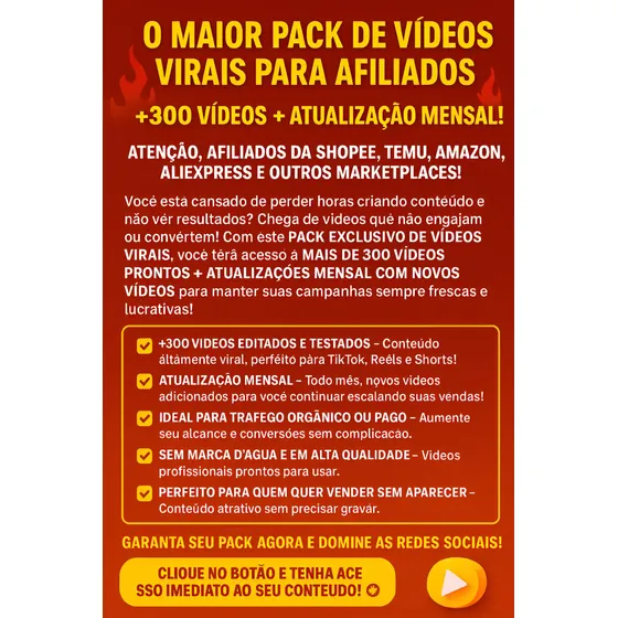 Super Pack Premium Achadinhos Shopee  Novos Vídeos Todo Mês