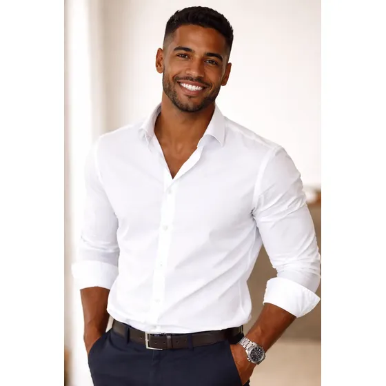 Camisa Slim Com Elastano Zafferano Original