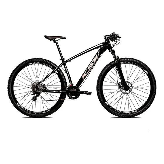 Bicicleta Aro 29 Ksw 21 Marchas Freios Disco Queima Estoque Cor Preto/prata Tamanho Do Quadro 17