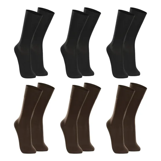 Kit 6 Pares Meia Social Masculina Lupo Microfibra Poliamida