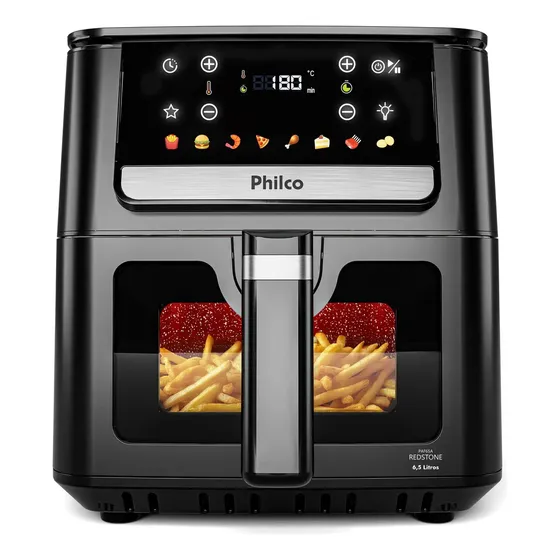 Air Fryer Philco Visor Glass 6,5 Litros Redstone Paf65a 127v