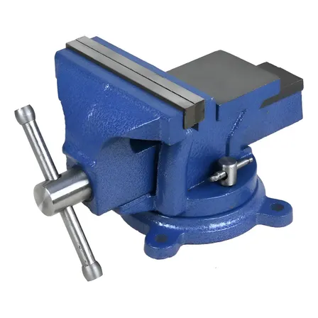 Morsa Torno De Bancada N°5 Profissional Com Mordente Fixo Azul
