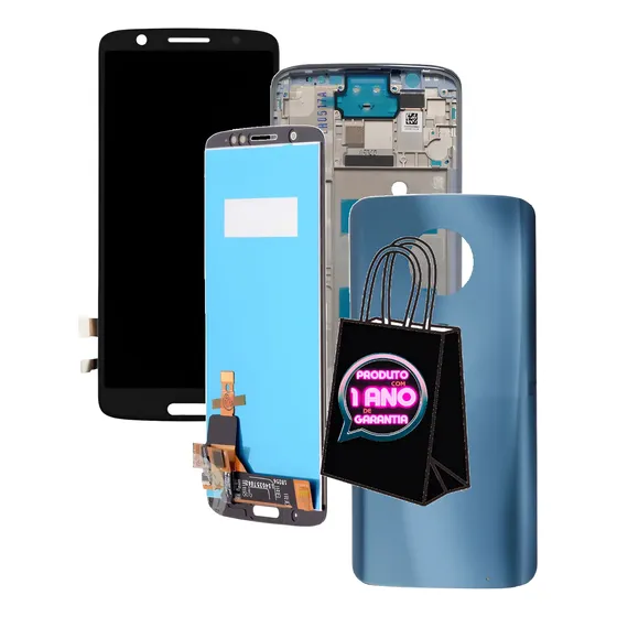 Tela Dsplay Frontal Para Moto G6 Plus Xt1926 Com Aro + Tampa
