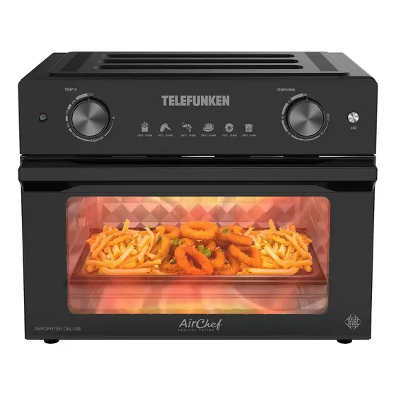 Forno Com Air Fryer Aero Fryer Deluxe 35 Litros Telefunken Cor Preto