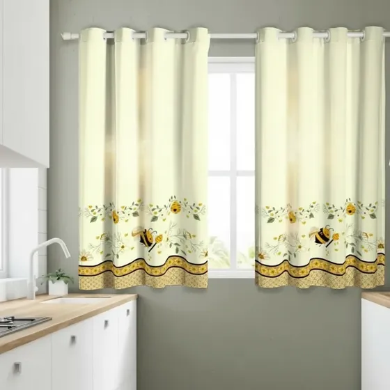 Cortina De Cozinha E Janela Linhão 2,00x 1,50 Estampada