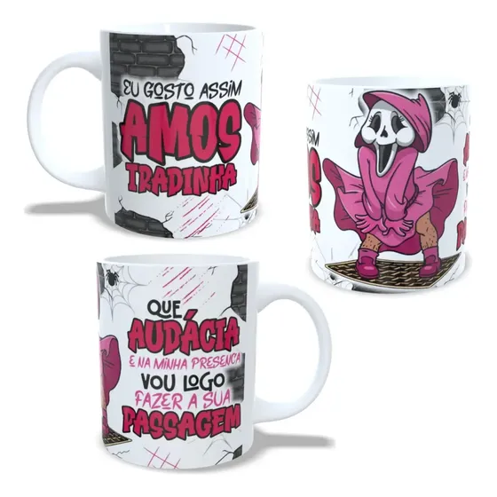 Caneca Porcelana Amostradinha Presente