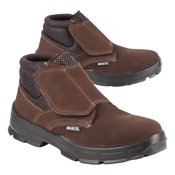 Bota Botina Bracol Velcro Tenis Sapato Masculina Bvn Bic Pvc