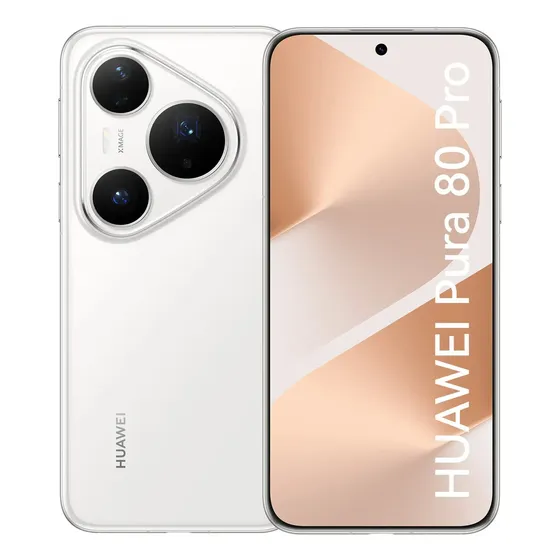 Smartphone HUAWEI Pura 80 Pro 12GB+512GB Câmera Ultra-iluminação de 1 Polegada Câmera Teleobjetiva Macro Ultra-iluminação Cancelamento de Ruído por IA 5.170 mAh Dual SuperCharge Celular Branco