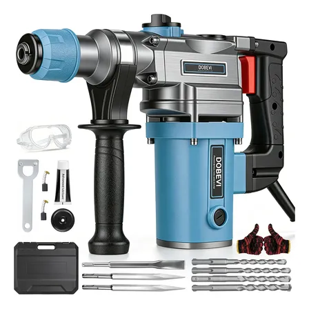 Martelete Rompedor Furadeira 2200w Sds Plus C/maleta Dobevi Azul-aço 110v 60hz