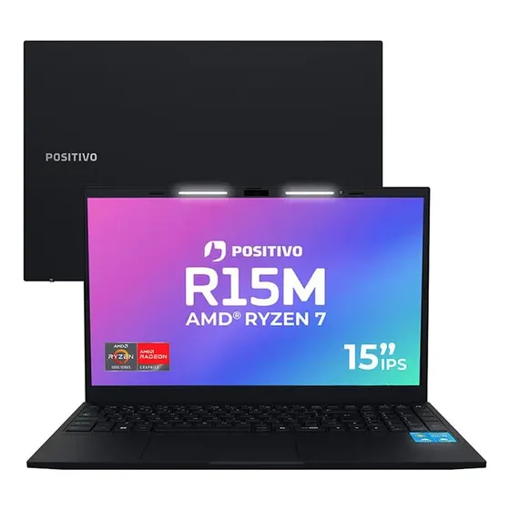 Notebook Positivo Vision R15M Com Ryzen 7, 8GB RAM e SSD 256GB