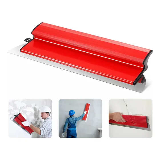 Kit Desempenadeira 60cm Aço Inox Para Massa Corrida Cimento