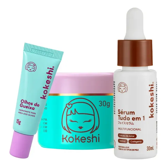 Creme Pele Porcelana Olhos Gueixa Sérum Tudo Em 1 Kokeshi