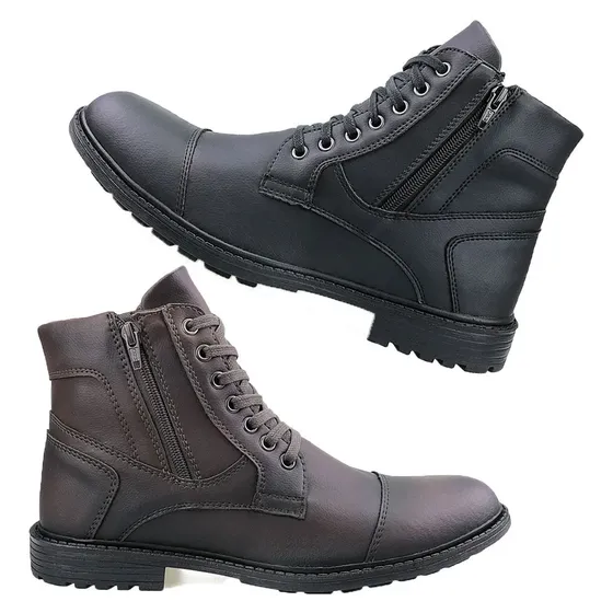 2 Pares Bota Casual Macia Confortavel Ziper Queima Estoque