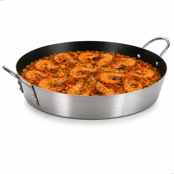 Paellera Antiaderente Profissional S/ Tampa 40cm 6L Alumínio Nacional