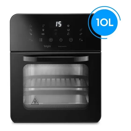 Fritadeira E Forno Elétrico Style Oven Fry Elgin 10l Preto