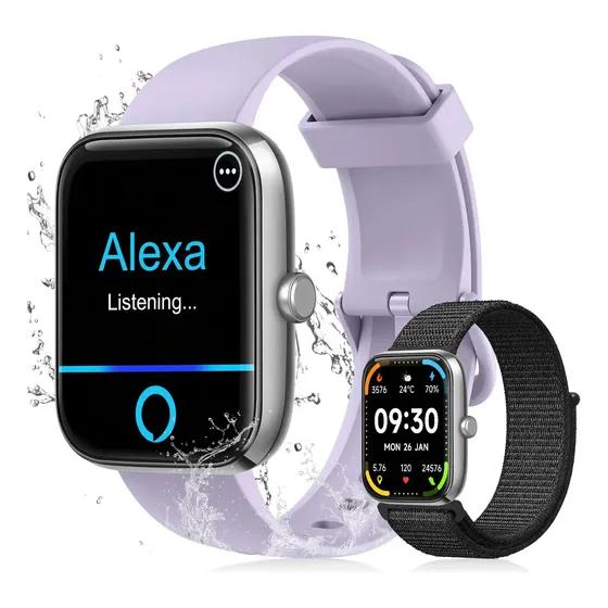 Relógio Inteligente Smartwatch Alexa Novante Masculino Feminino Esportivo Ip68 Chamadas Bluetooth Notificações Instantâneas Tela Hd 1.83 Monitor Cardíaco Spo2 Sono Ecg Pagamento Offline Pulseira Para