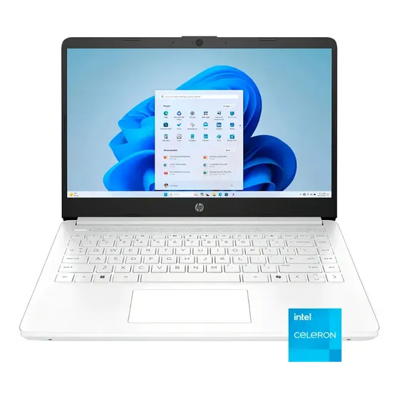 Notebook Intel Celeron Hp 14 4 GB de RAM 64 GB SSD branco 14-dq3000dx