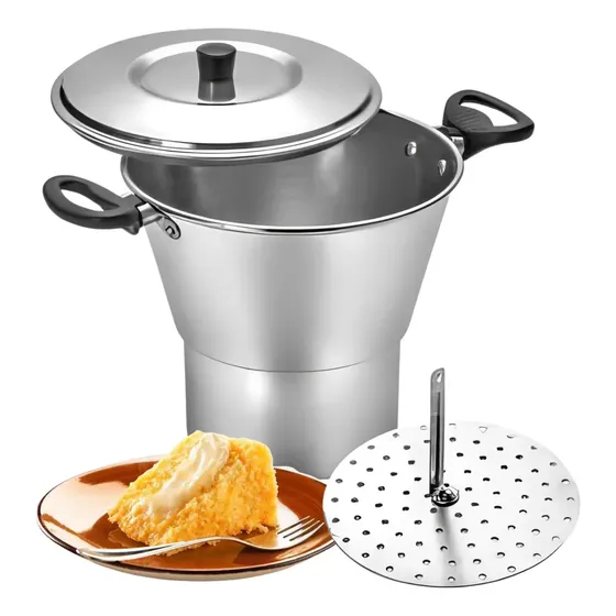 Cuscuzeira De Aluminio Panela Grande N°18 Queima De Estoque