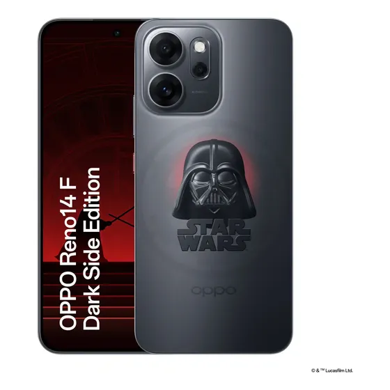 Smartphone Oppo Reno 14F 5G Dark Side Edition 256GB 24GB Ram (12GB + 12GB Virtual Ram) Bateria 6000 mAh Câmera AI 50MP NFC IP69
