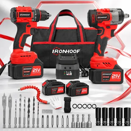 Kit Furadeira E Parafusadeira Chave De Impacto Brushless